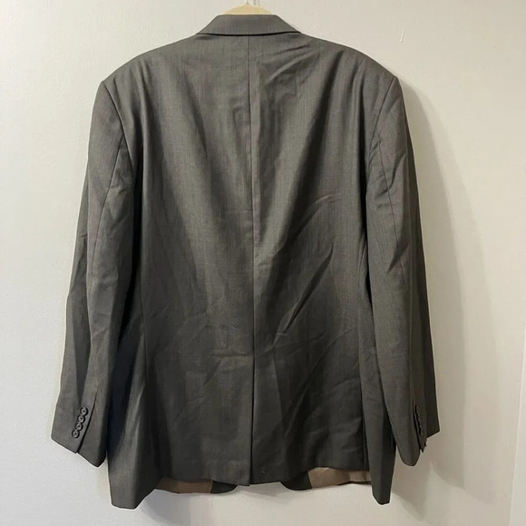 Lauren Ralph Lauren Men 52 Gray Brown Blazer Single Breasted Notch Lapel Pocket - Picture 8 of 10